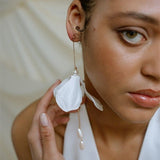 Francis Statement Long Drop Flower Earrings