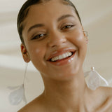 Frederica Ear Threader Long Drop Floral Earrings