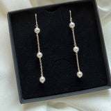 Vegan Pearl Bridal Drop Earrings | Thea | Debbie Carlisle