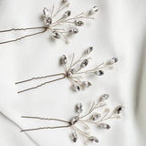 Maisie Botanical Branch Hairpin - Sample Sale - Silver