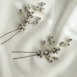 Silver and Clear Crystal Nova Vintage Boho Hairpin - Sample Sale