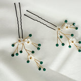 Coralie Crystal Flower Hairpins - Sample Sale