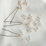 Rose Gold Celeste Delicate Leafy Hairpins Set - Sample Sale