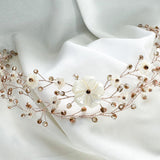 Rose Gold Katarina Bohemian Flower Headband - Sample Sale