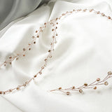 Amy long crystal bridal plait 'Y' hair vine - Sample Sale