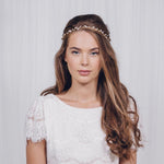 Rose gold, silver or gold crystal wedding headband browband - India - Debbie Carlisle