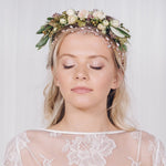 Rose gold, silver or gold crystal wedding headband browband - India - Debbie Carlisle