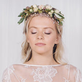 Rose gold, silver or gold crystal wedding headband browband - India - Debbie Carlisle