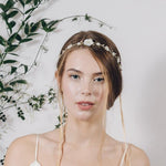 Large wedding headband flower crown hair vine