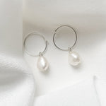 Lucy baroque pearl earring hoops silver debbiecarlisle.com £40 (3)