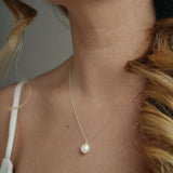  Lucy baroque pearl silver necklace 