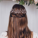 Large leafy crystal wedding hairpin - Maisie - Debbie Carlisle