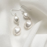 Mimi Vegan Baroque Coin Pearl Earrings Gold/Silver