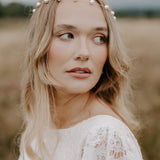 Gold Prue Simple Pearl Headband - Sample Sale