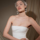 Ivory Tulle Mask Micro Veil with Silk Flowers | Tabitha | Debbie Carlisle