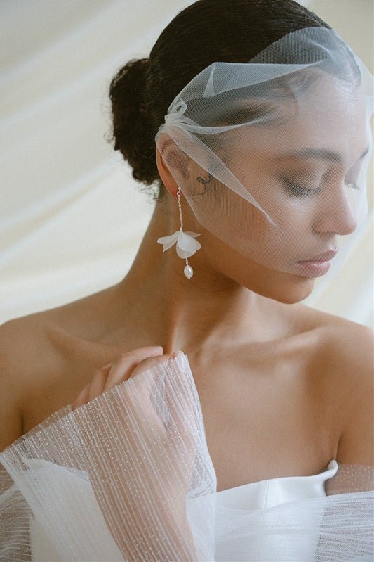 Tallulah Ivory Sheer Tulle Birdcage Veil