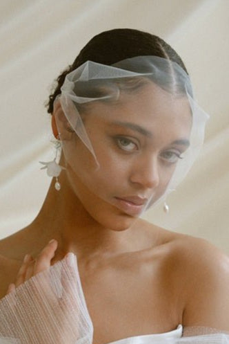 Tallulah Ivory Sheer Tulle Birdcage Veil