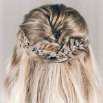 Crystal and pearl bridal delicate updo wedding hair vine - Thea