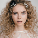 Opal Swarovski crystal hairpins