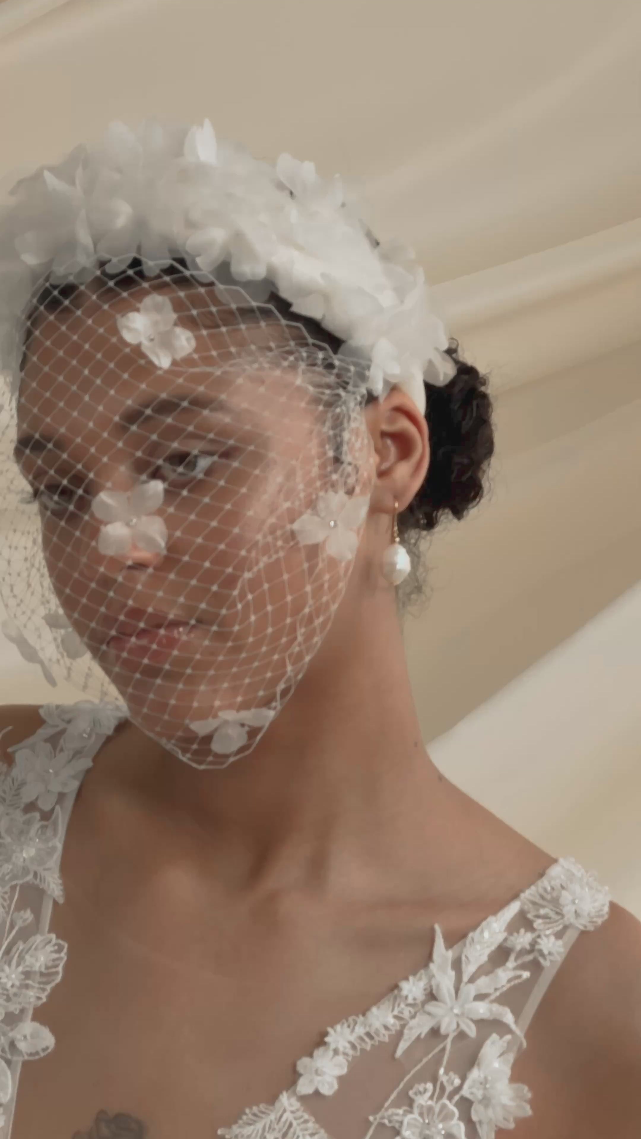 Florence Ivory Silk Flower Wedding Headband