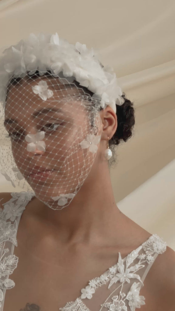 Florence Ivory Silk Flower Wedding Headband