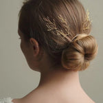 Libby gold leafy wedding hair pins 