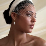 Keisha Ivory Birdcage Veil With Pearls