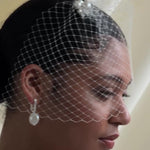 Luxury Hand-Sewn Ivory Bridal Birdcage Veil