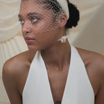 Leena Ivory Birdcage Veil With Face-Framing Crystals