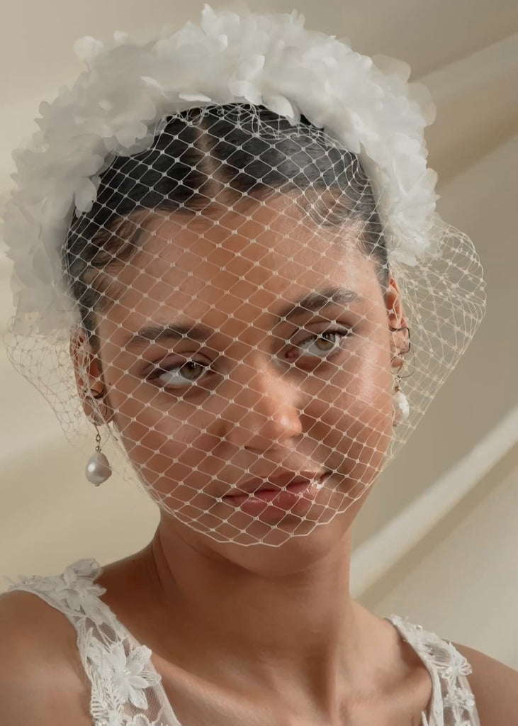 Florence Ivory Silk Flower Wedding Headband
