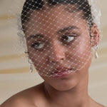 Bonnie Full Gathered Ivory Birdcage Veil