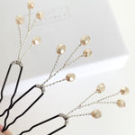 Small champagne hairpins by Debbie Carlisle - Haillie 