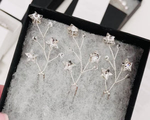 Star drop earrings and hairpins set - Lunaria