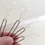 Small clear crystal hairpins by Debbie Carlisle - Haillie 