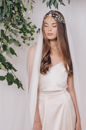 Statement bohemian intertwined woven wedding hairvine - Katya