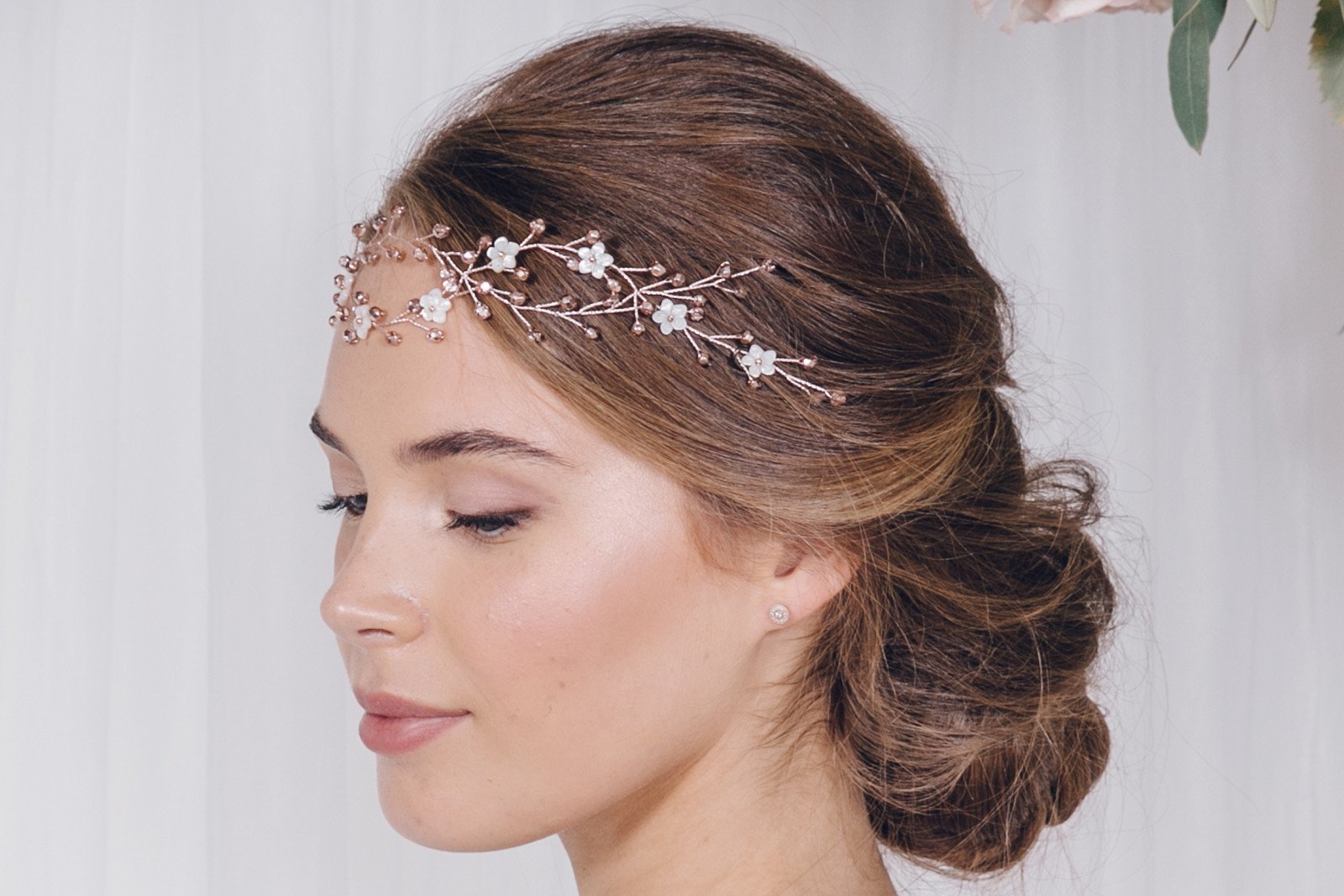 Crystal bohemian intertwined wedding hair vine - Anastasia - Debbie Carlisle