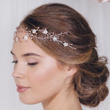 Crystal bohemian intertwined wedding hair vine - Anastasia - Debbie Carlisle