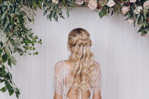 Crystal bohemian intertwined wedding hair vine - Anastasia - Debbie Carlisle