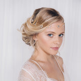 Delicate crystal and pearl bridal headband - Anya - Debbie Carlisle