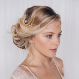 Delicate crystal and pearl bridal headband - Anya - Debbie Carlisle