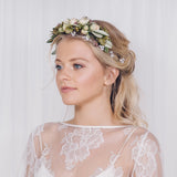 Delicate crystal and pearl bridal headband - Anya - Debbie Carlisle