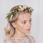 Delicate crystal and pearl bridal headband - Anya - Debbie Carlisle