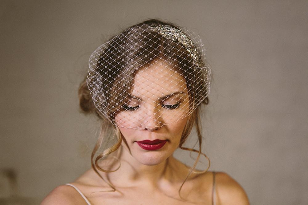 Arabella crystal vintage wedding headband Headpiece - Debbie Carlisle