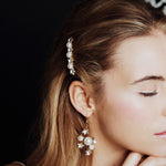 Small Swarovski star and pearl bridal hair comb