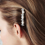 Small Swarovski star and pearl wedding hair comb by debbiecarlisle.com
