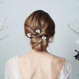 Swarovski Crystal star and pearl celestial hairpins 