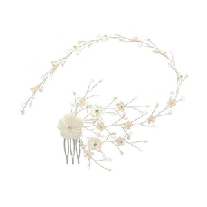 Astrid crystal wedding hair vine comb Headpiece - Debbie Carlisle