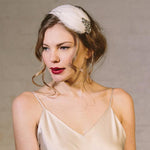 Ava crystal and feather wedding headband Headpiece - Debbie Carlisle