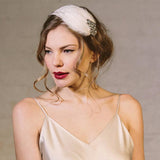 Ava crystal and feather wedding headband Headpiece - Debbie Carlisle