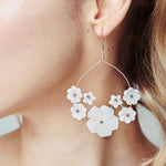 Beth mother of pearl flower earrings by debbiecarlisle.com